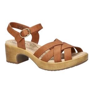 Easy Street Women's Easy Works Miyah Slip Resistant Sandals Tan Size 8 W